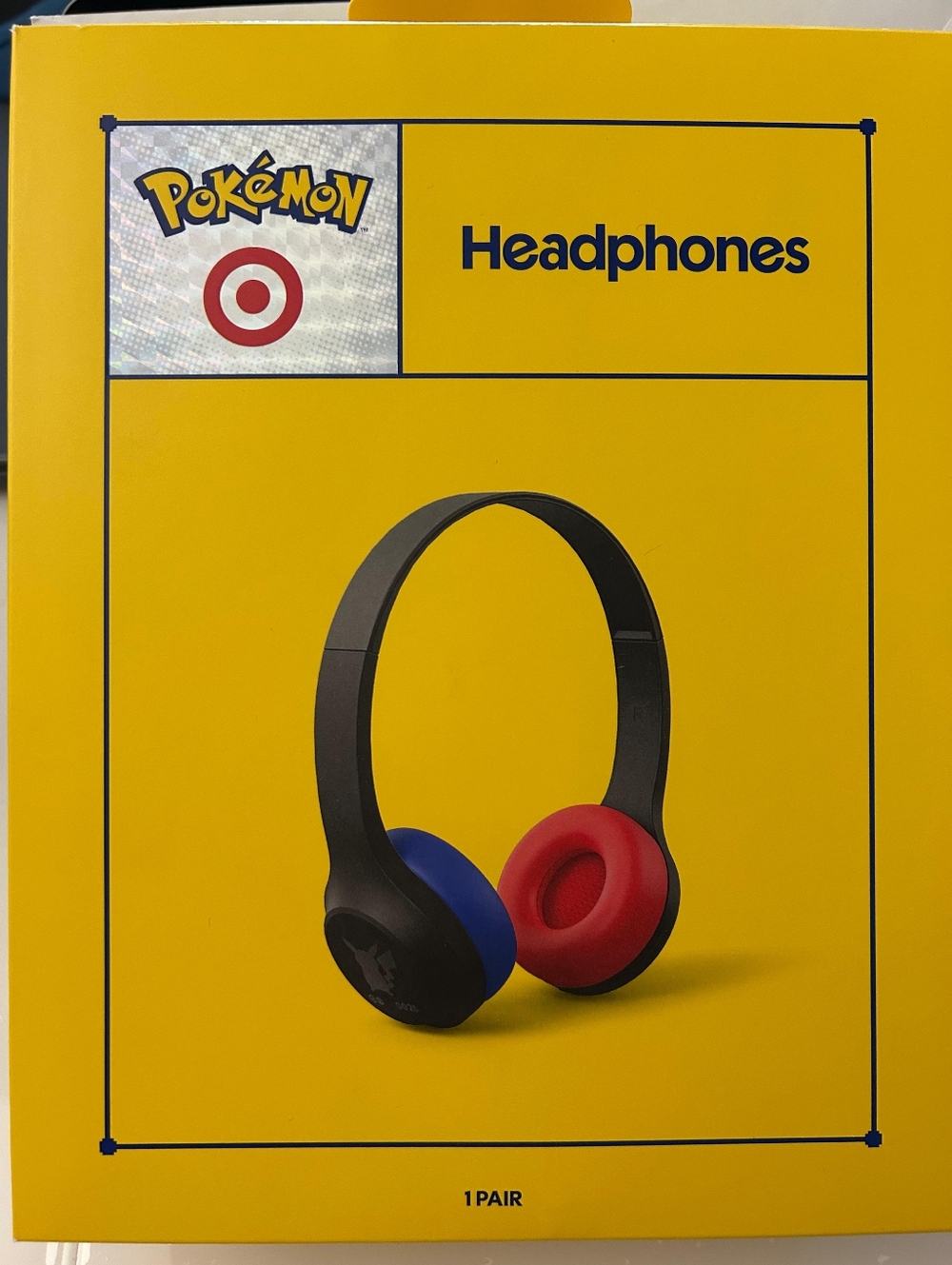Pokemon x Target Headphones - Black with Red & Blue Earcups - Brand New